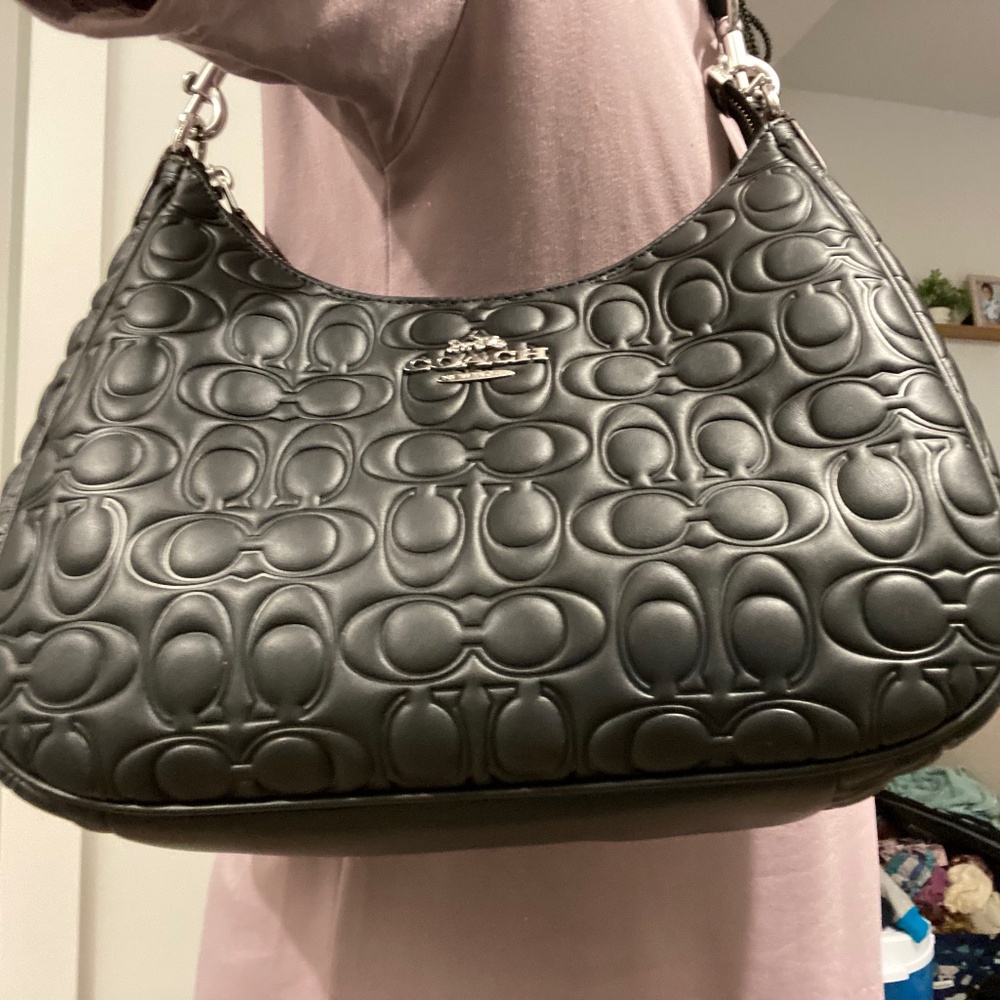 COACH Teri Hobo with Signature Leather